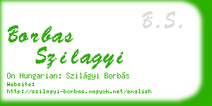 borbas szilagyi business card