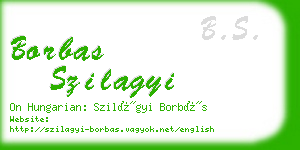 borbas szilagyi business card